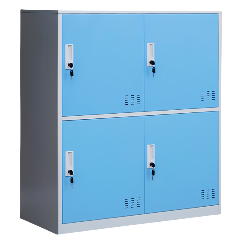 珂洋 存包柜 四门(蓝白套色) 台高清大图