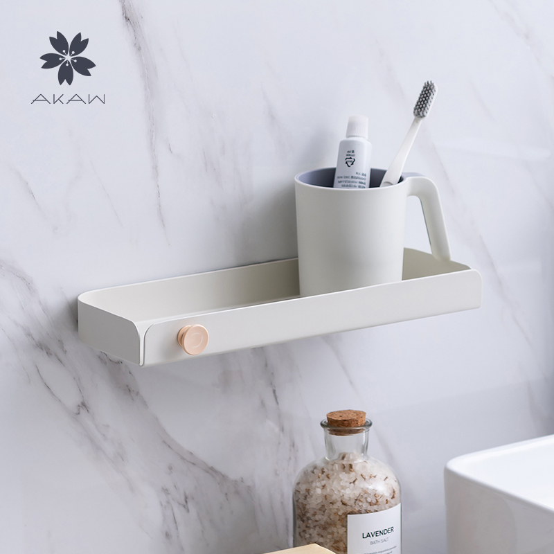 爱家屋浴室用品日本akaw爱家屋浴室置物架免打孔洗手间厕所厨房壁挂收纳置物架子 价格图片品牌报价 苏宁易购爱家屋旗舰店