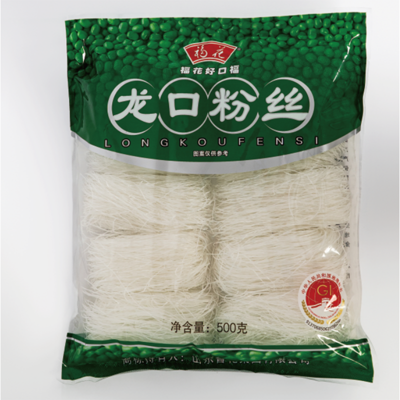 福花龙口粉丝 鲁花出品 火锅素食凉拌绿豆扇贝粉丝 厂家直发500g*2袋高清大图