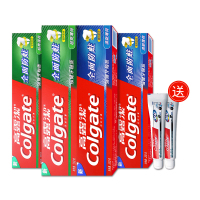 高露洁（Colgate）全面防蛀250g牙膏 薄荷*2+清新*2 家庭套装共1000g 送小牙膏2支