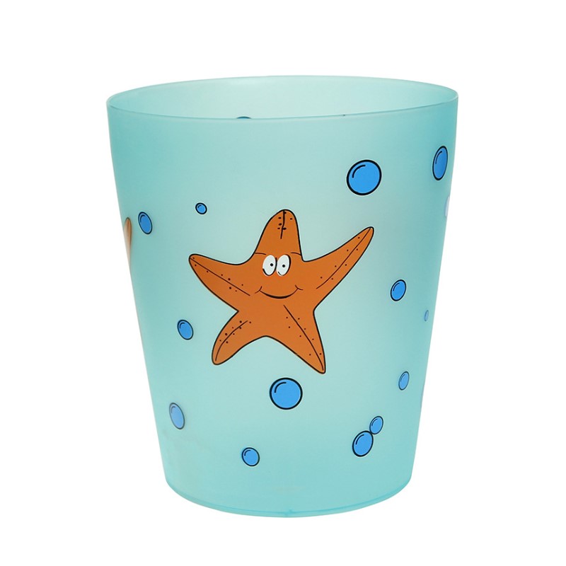 龙士达(LONGSTAR) LA-26-1 小号印花果皮桶 垃 圾 筒高清大图