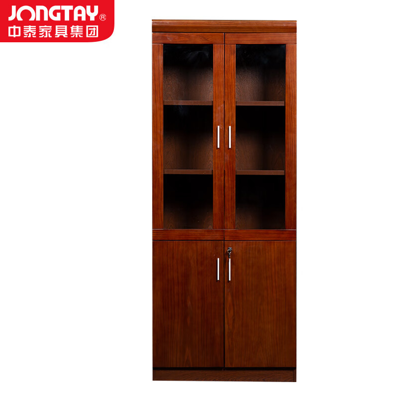 中泰(jongtay)J-M0SA02 文件柜木质档案柜员工资料柜 书籍柜4门办公室柜带锁收纳储物柜高清大图