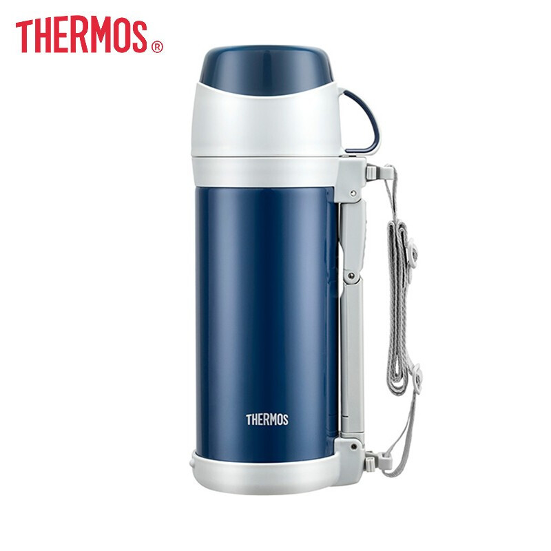 膳魔师 (THERMOS)FFW-1000真空不锈钢保温壶 户外运动旅行壶1L一杯两用