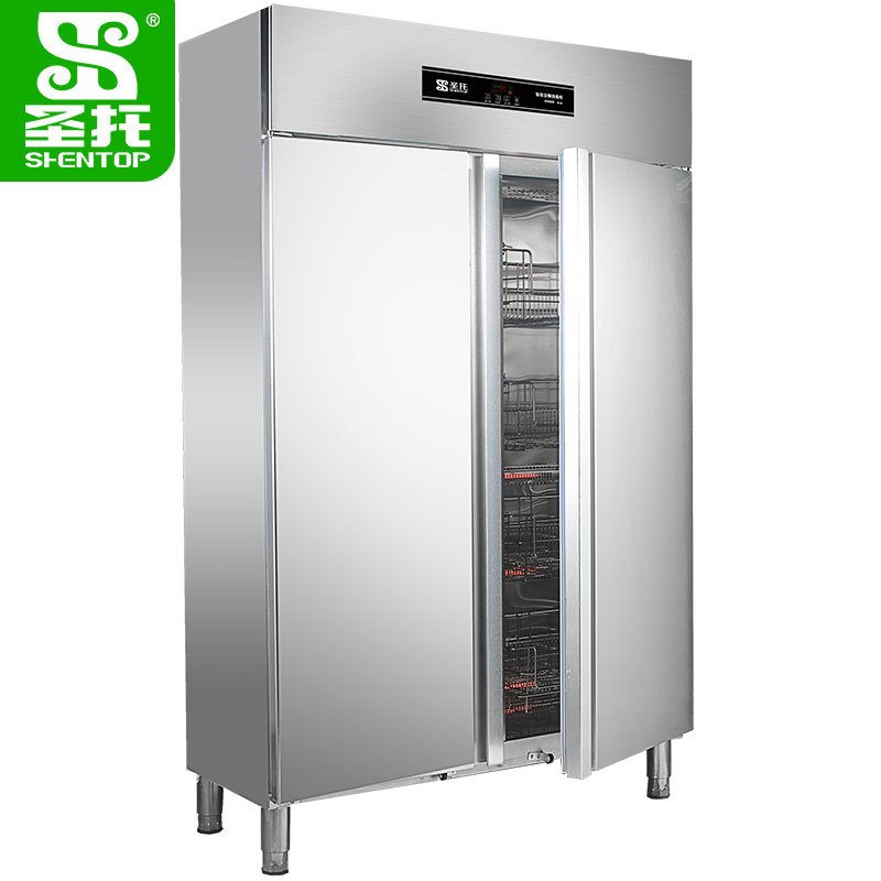 圣托(Shentop)1000L热风循环双门智能变频消毒柜(四层全卡盘) DAC07高清大图