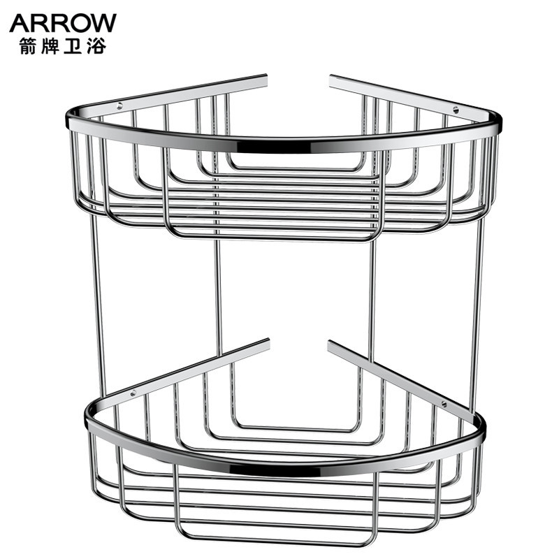 箭牌卫浴 （ARROW）304不锈钢台面卫生间三角架拐角浴室置物架三角篮 厨房挂件 浴室挂件高清大图