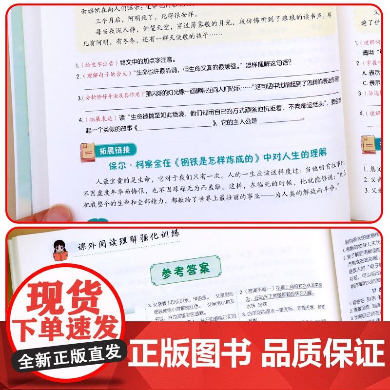 五年级阅读理解训练100篇 人教版每日一练语文部编小学生课外同步强化练习题专项书 5年级上册下册上学期写作文阶梯期中期末图片