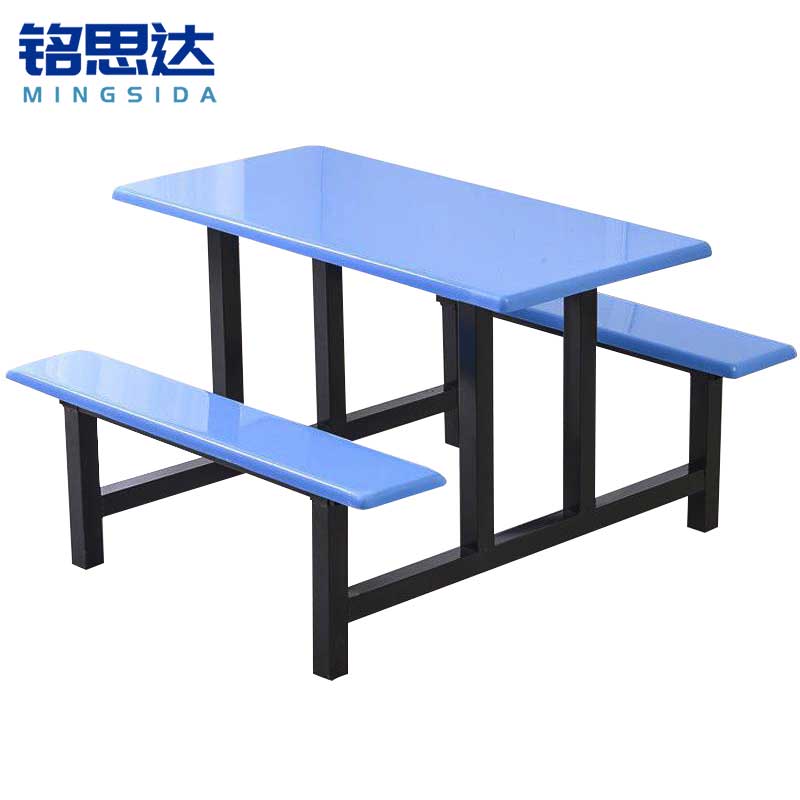 铭思达不锈钢连体餐桌四人位张高清大图