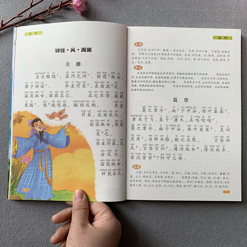 [正版]小学生注音版四书五经儿童版诗经 论语 老子 孟子 庄子 大学 中庸6册幼儿拼音国学启蒙书籍3-6-8岁早教彩绘