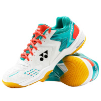 尤尼克斯(YONEX)羽毛球鞋SHB210WCR宽楦系带橡胶底塑胶地面中级运动风室内,训练,比赛减震防滑男女款