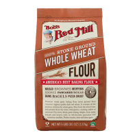 鲍勃红磨坊(Bob's Red Mill)全麦粉2.27kg 美国原装进口面粉包子馒头石磨高筋含麦麸烘焙面包粉硬红麦粉