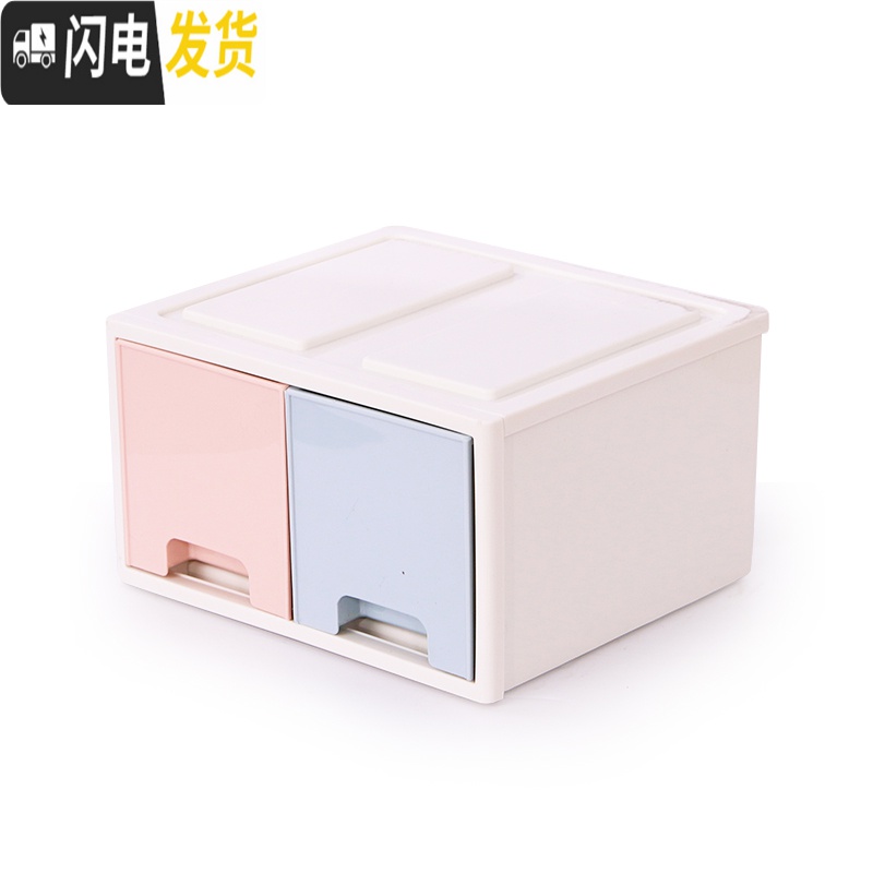 三维工匠抽屉式化妆品收纳盒家用小号组合化妆盒桌面收纳柜整理盒梳妆盒高清大图