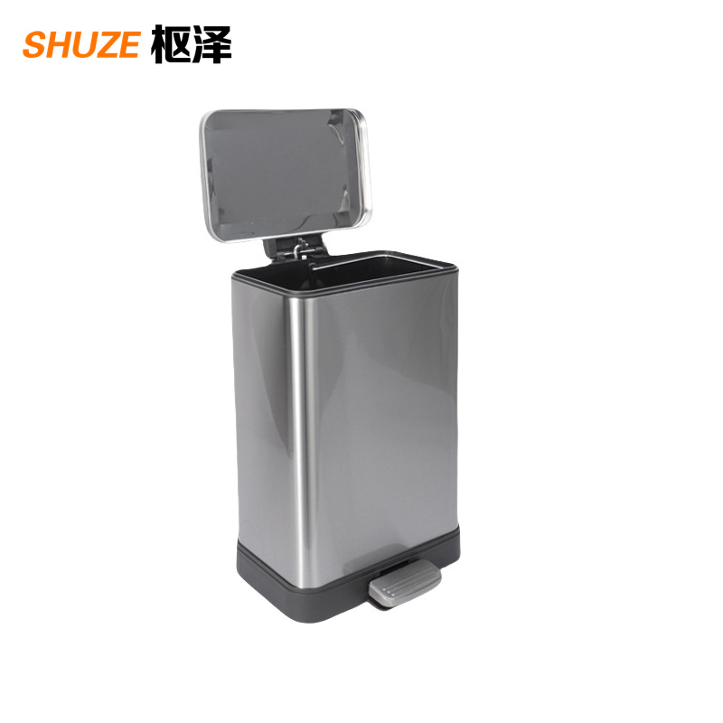 枢泽 不锈钢垃圾桶 12L 个高清大图