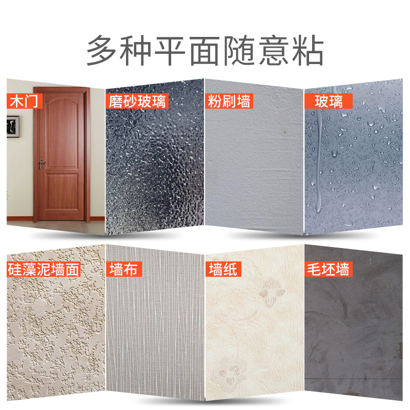 美之扣透明粘钩 厨房挂勾无痕粘贴门后免打孔粘钩挂钩强力粘胶墙壁承重吸盘10个装zg1