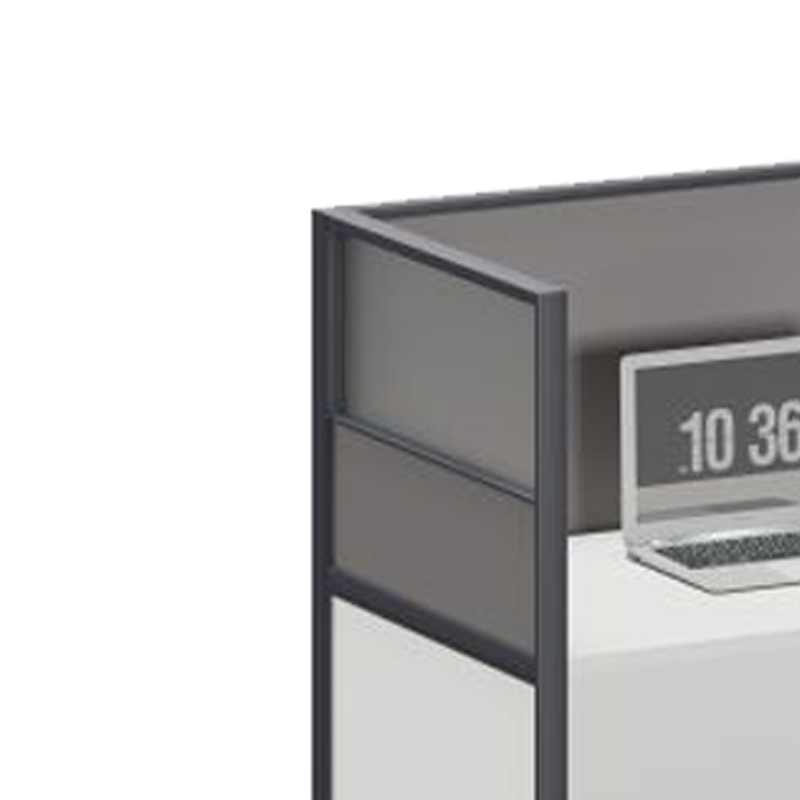 臻远ZYGW-108职员桌办公桌屏风工作卡位 直排单人位高清大图