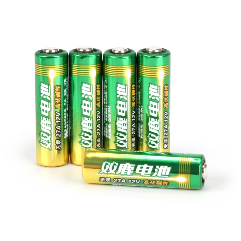 双鹿电池高伏碱性27A适用于引闪器/门铃遥控器/车辆防盗器/电动卷帘门吊灯遥控器12V 10粒