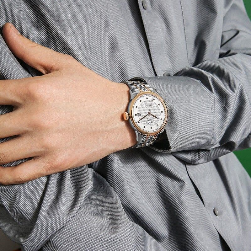 天梭(TISSOT)力洛克系列钢带机械男表T006.407.22.036.01图片