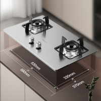 万和(Vanward)一级能效 天然气燃气灶不锈钢面板 5.0KW火力嵌入台式两用灶具 双眼灶JZT-B7B53