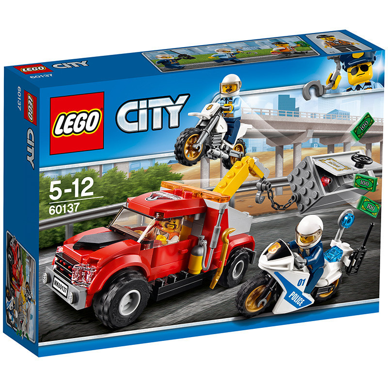 LEGO 乐高 City城市系列 追踪重型拖车60137 玩具 100-200块 5-12岁塑料