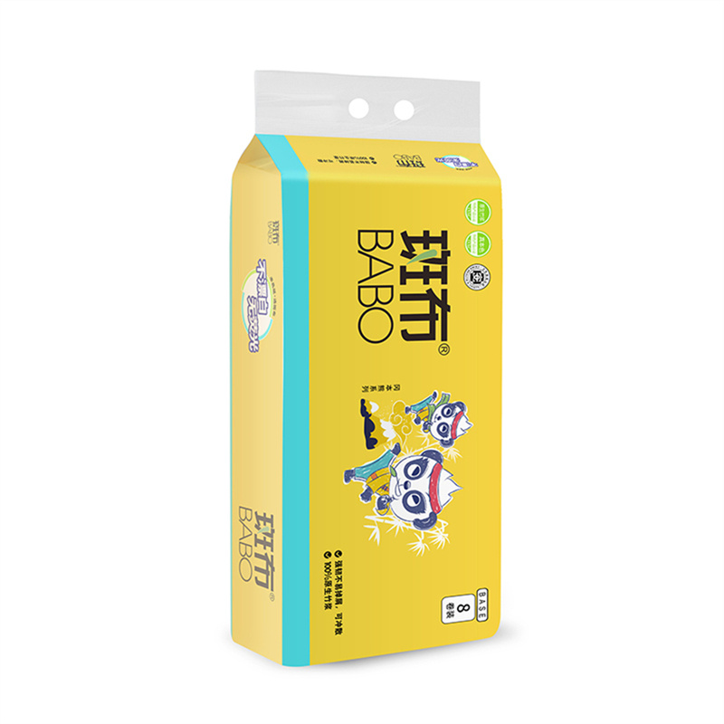 斑布家庭清洁纸品系列 冈本熊卷纸3层125g*8卷BCTJ125A8