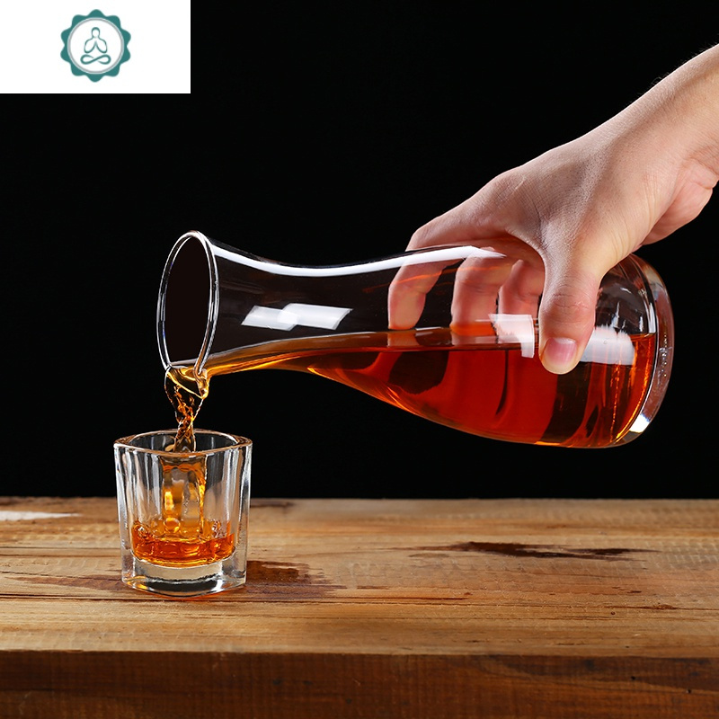 家用调酒壶白酒分酒器玻璃果汁壶红酒醒酒器凉水壶冷水壶果汁扎壶封后