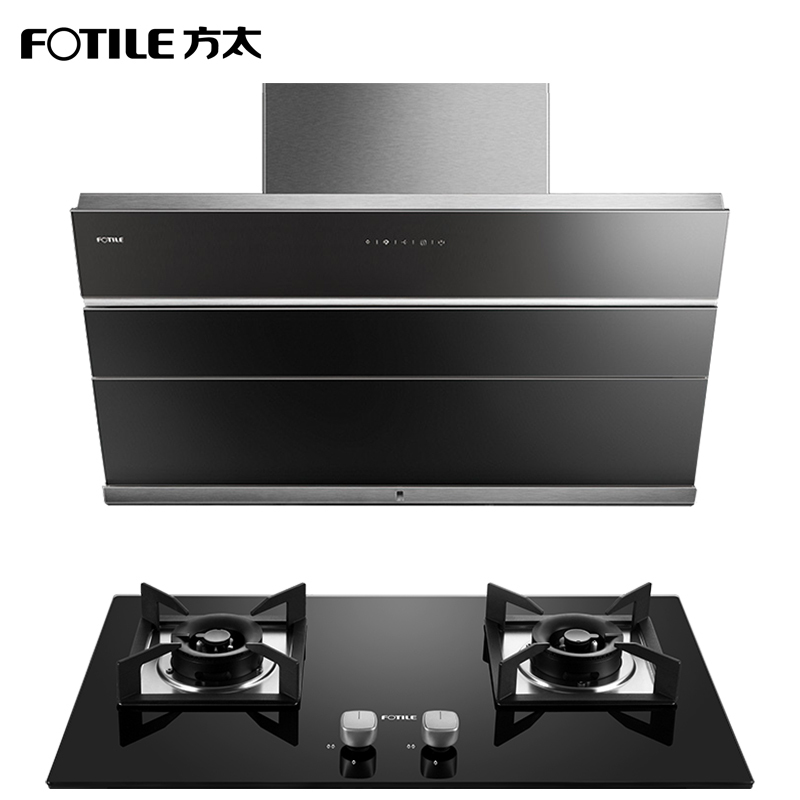 方太(FOTILE)19立方侧吸式近吸风魔方触控式抽油烟机燃气灶烟灶套餐 JQ22TS+HT8BE液化气