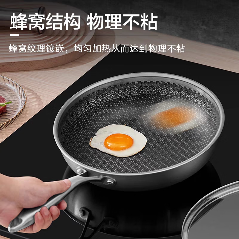 九阳(Joyoung)304炒锅CF28J-CJ728精钢不粘煎锅家用炒菜锅电磁炉煤气灶专用锅具高清大图