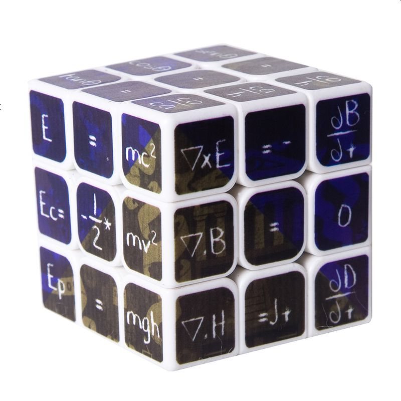 图定制数学化学公式智力开发速拧竞速魔方uv打印三阶魔方数学魔方白底