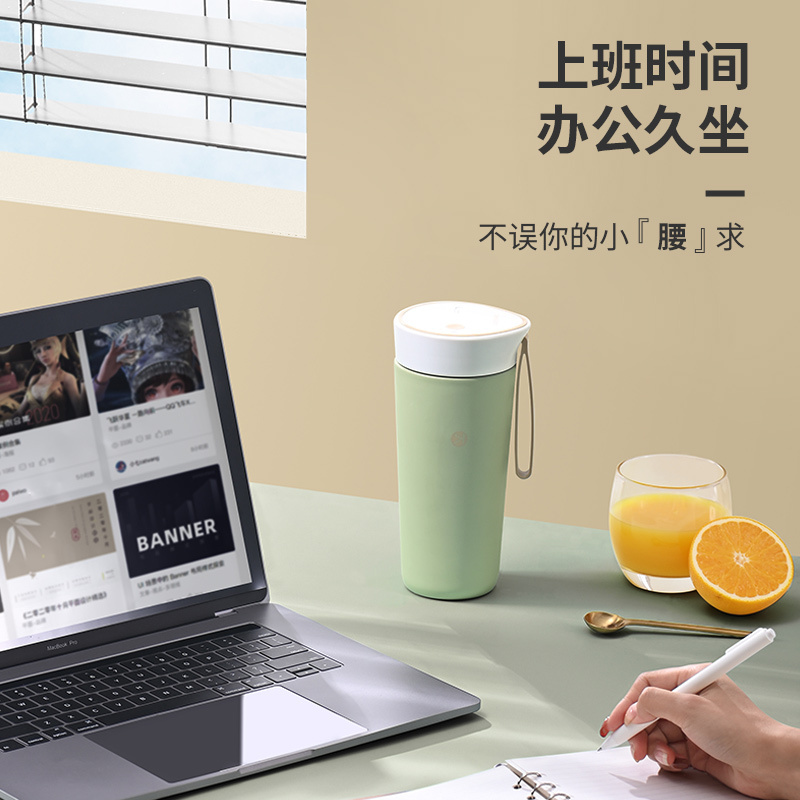 利仁(liven)榨汁机家用迷你水果汁杯原汁机电动无线充电便携式果汁机榨汁机双层不锈钢K-11A