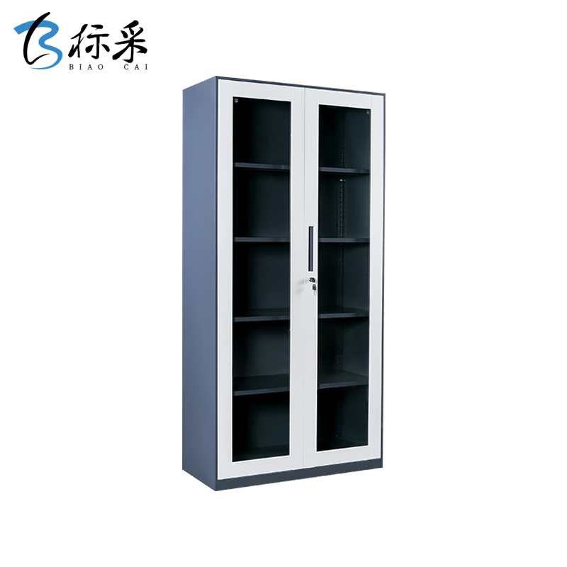 [标采]铁皮文件柜 办公家具 钢制办公柜 铁皮文件柜 拆装通体玻璃柜资料
