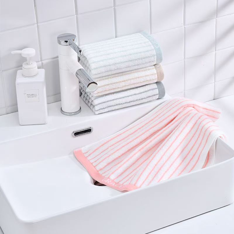 洁丽雅毛巾纯棉成人面巾高档柔软吸水不掉毛加厚72*34cm 4条装高清大图