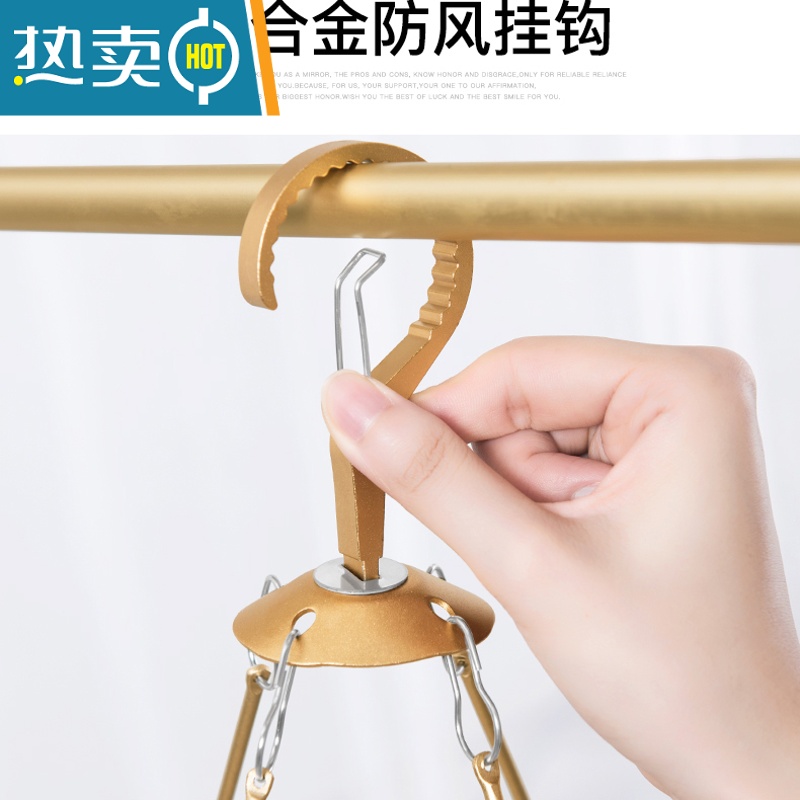 敬平平铺网晾衣架毛衣衫袜子晾晒网不锈钢衫晾衣篮多层晒衣网 金色40*50cm单层吊篮 (配14夹) (不锈钢材晒衣篮高清大图