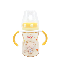 乐儿宝(bobo)PPSU宽口径奶瓶160毫升(黄色)12个月以上