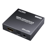 晶华(JH)HDMI音频分离器 高清4K 机顶盒电脑PS4连接电视外接耳机音响音频转换器 黑色 Z119