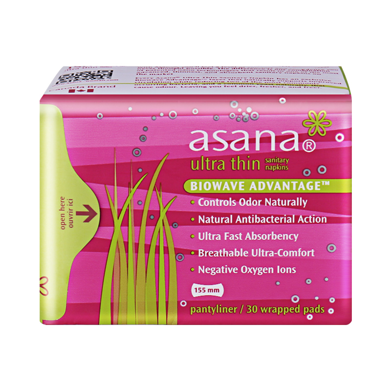 阿莎娜 超薄棉面护垫 155mm 30片