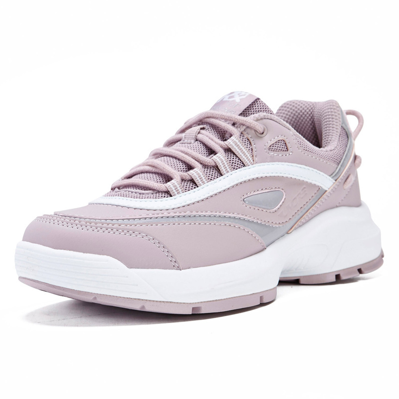 361运动鞋女鞋春季皮面复古跑步鞋子厚底百搭休闲鞋白色老爹鞋潮