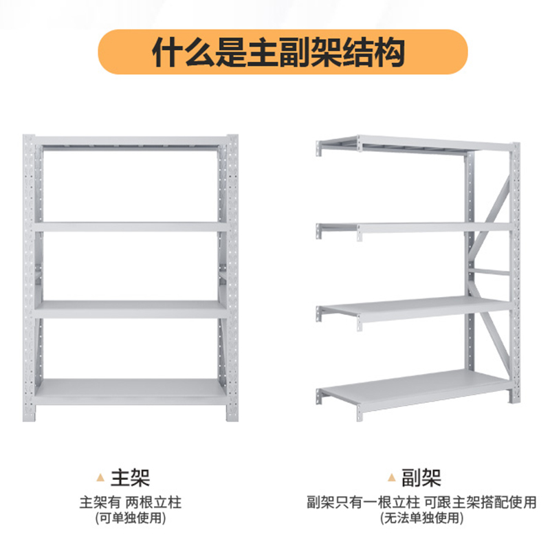 慧采云 轻型货架承重80-100kg-1500*400*2000mm货架仓储置物架储物架四层高清大图