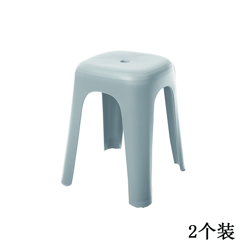 禧天龙(Citylong) D-2124节节高凳2个装 家用加厚防滑耐磨餐椅 冰河灰