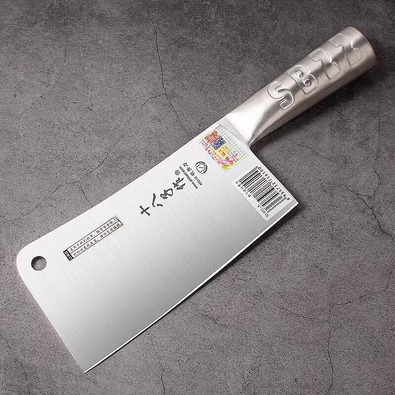 十八子作砍骨头专用刀加厚重型斩骨刀商用屠夫剁骨刀砍猪牛大骨刀8138高清大图