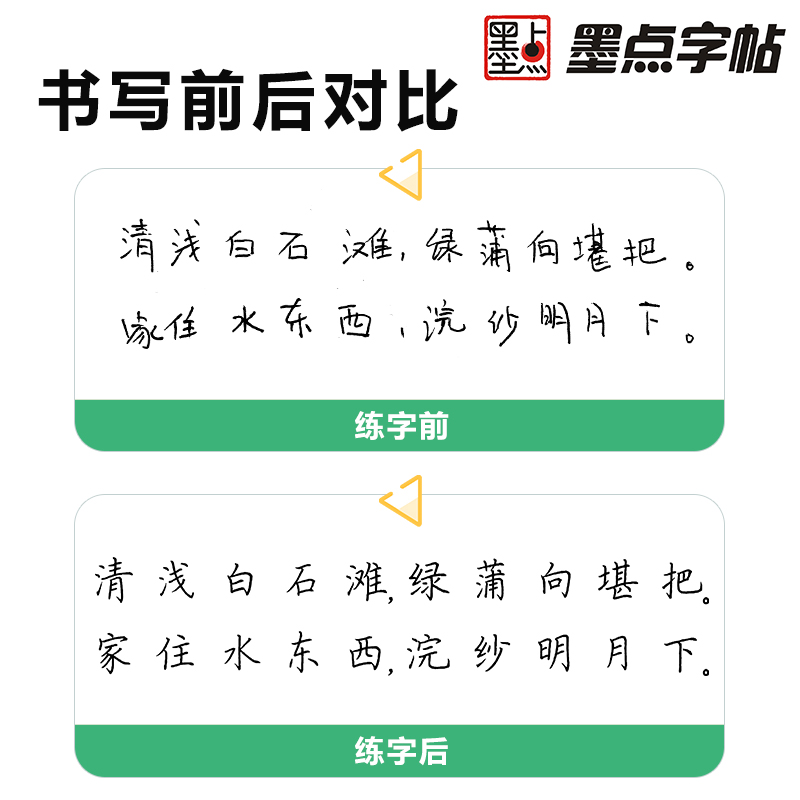 基本笔画+偏旁部首+间架结构 [正版]字帖楷书入门基础训练荆霄鹏控笔训练基本笔画+偏旁部首+间架结构字帖小学生初中成人字高清大图