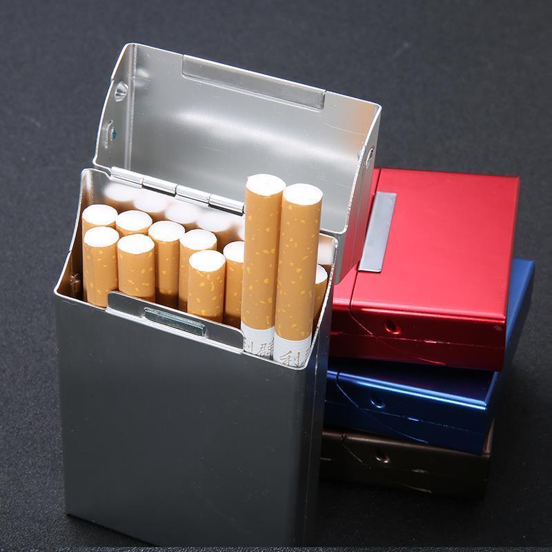 超薄加长女士细烟烟盒铝合金便携男士创意个性文字20支装装烟神器塑料