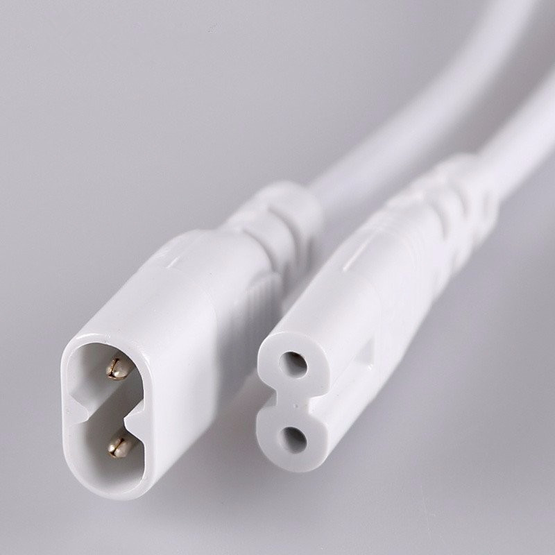 T5灯管客厅LED灯带一体化 T5公母对接头连接线 0.3米 暖白 10根装