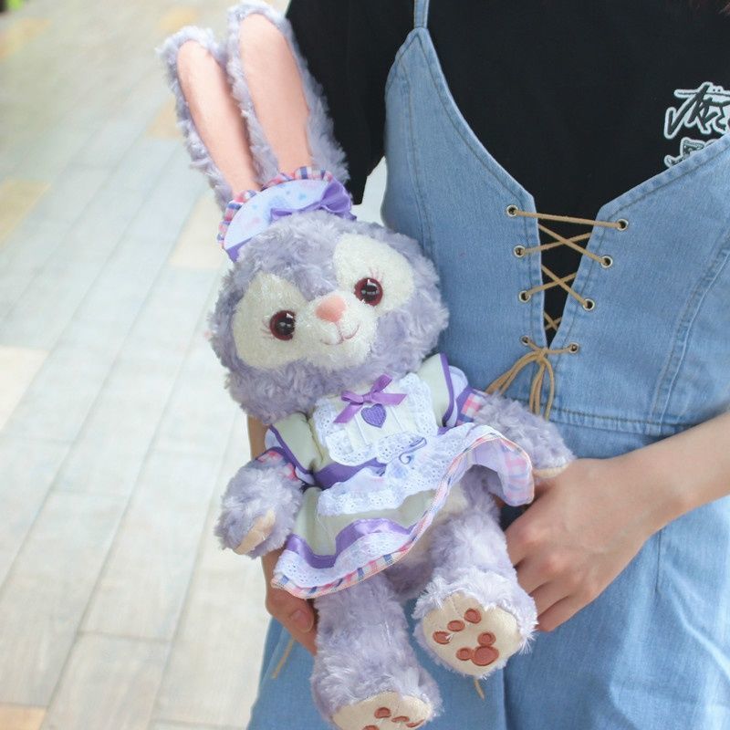 可爱穿衣星黛露公仔毛绒玩具送女生礼物睡觉床上玩偶达菲兔子娃娃 [暖