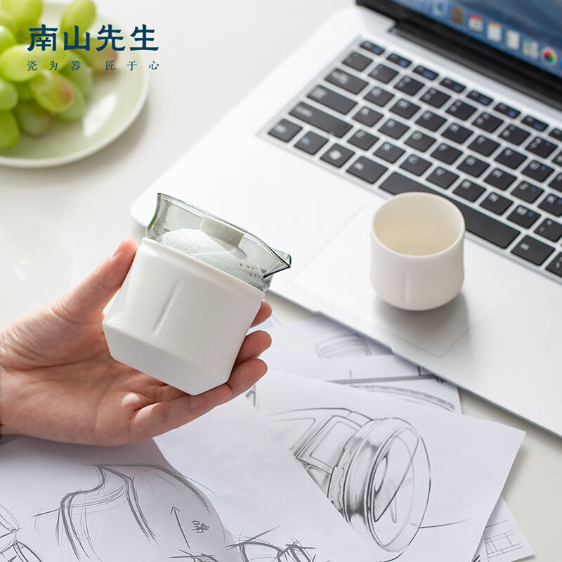 南山先生 旅行茶具便携简约户外防烫泡茶壶一壶一杯知竹快客杯 知竹快客杯高清大图