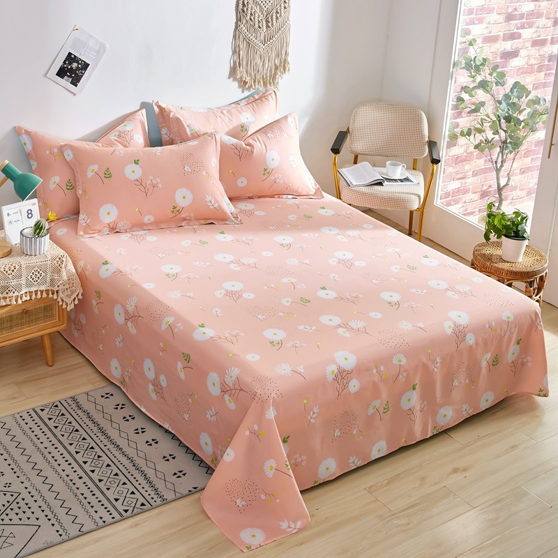 全棉床单单品夏季被单单件单人宿舍双人家用床上用品厂家视频