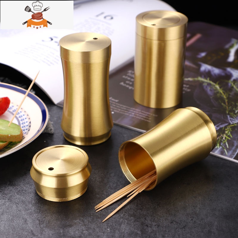 纯铜牙签筒精品创意个性家用牙签盒便携式卧室餐厅客厅防尘牙签罐 敬平 传统高清大图