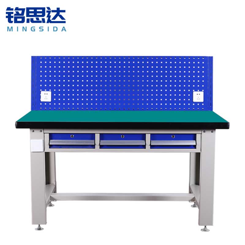 铭思达重型工作台1.5米平三抽单挂板张高清大图