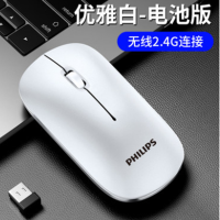 飞利浦无线鼠标 优雅白 电池版