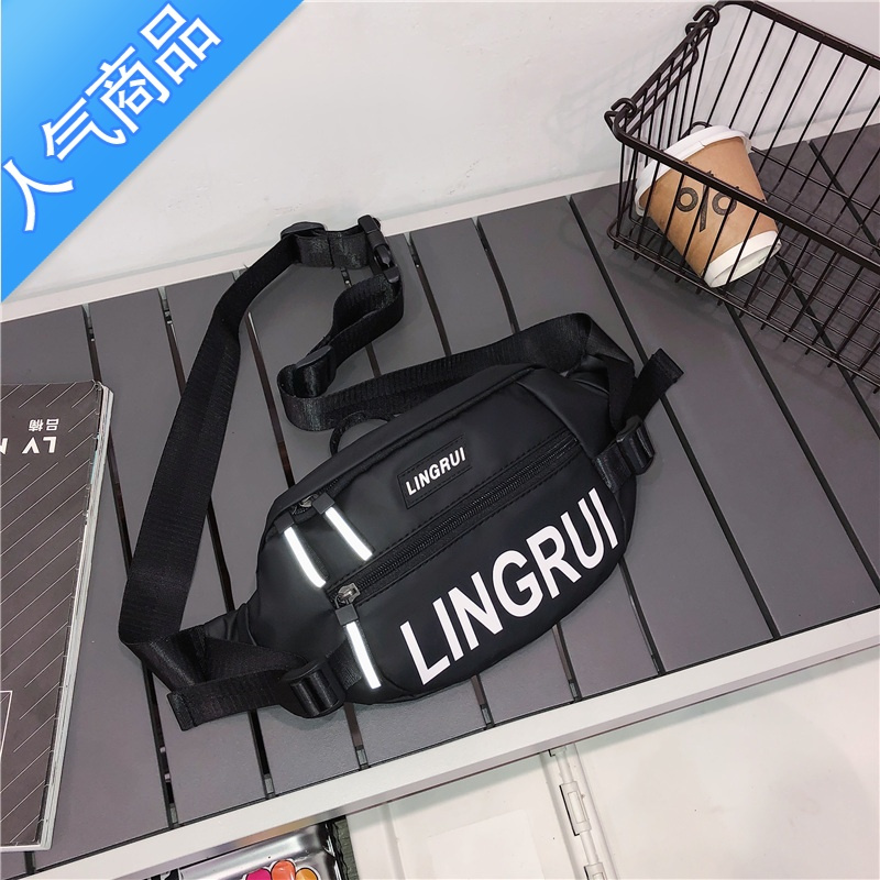 包男士个性街头时尚潮流斜挎包女2021新款单肩背包运动轻便腰包腰包男