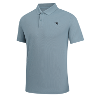 361°运动t恤男夏季新款常规休闲上衣翻领透气短袖652124126V XS 岛灰蓝