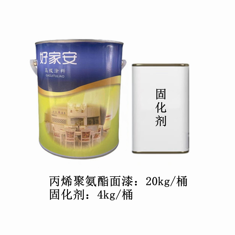 好家安 油漆丙烯酸聚氨酯磁漆 中灰色/20kg 组高清大图